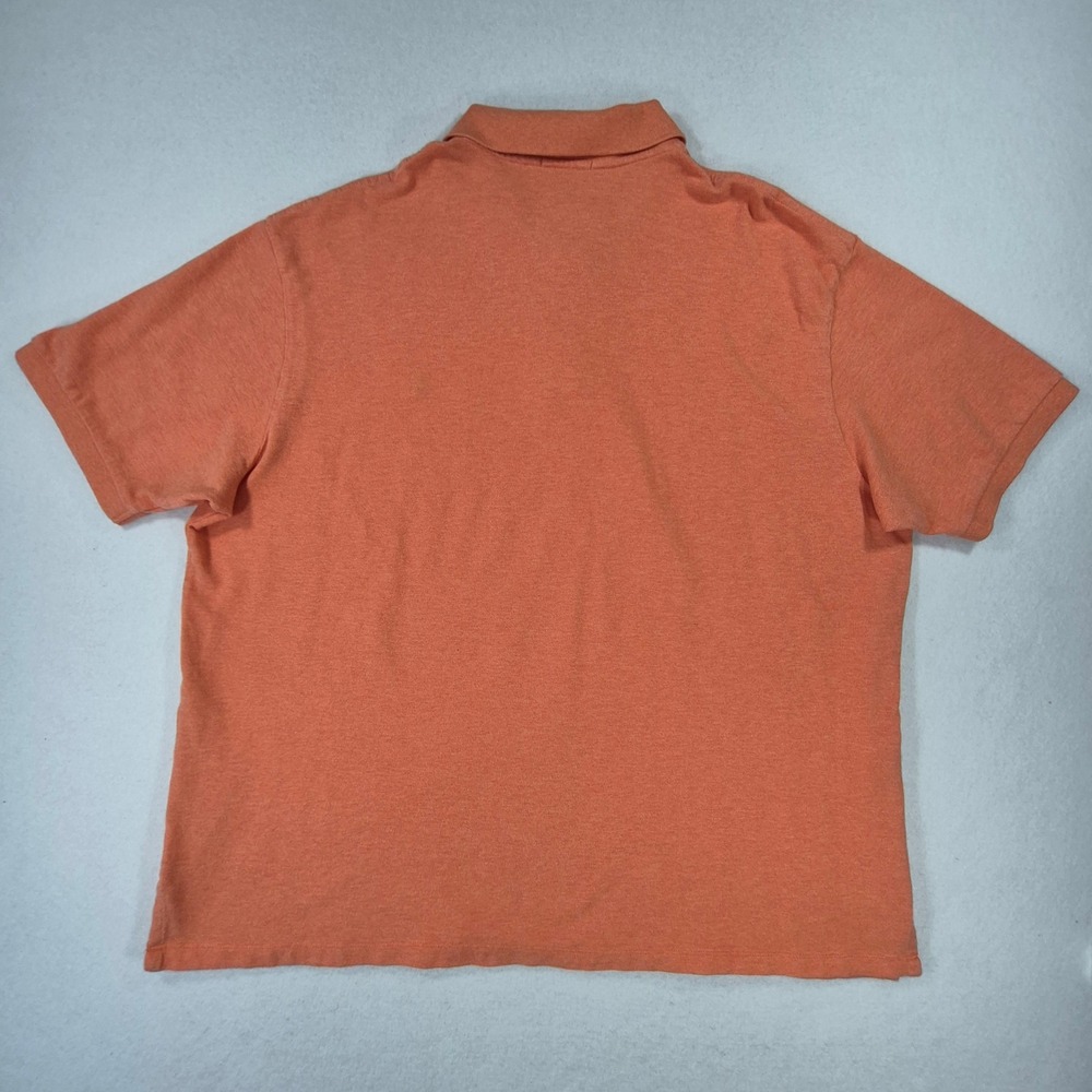 Polo Ralph Lauren Mens 3XB Big & Tall Orange Cotton Short Sleeve Polo Shirt - Picture 3 of 9